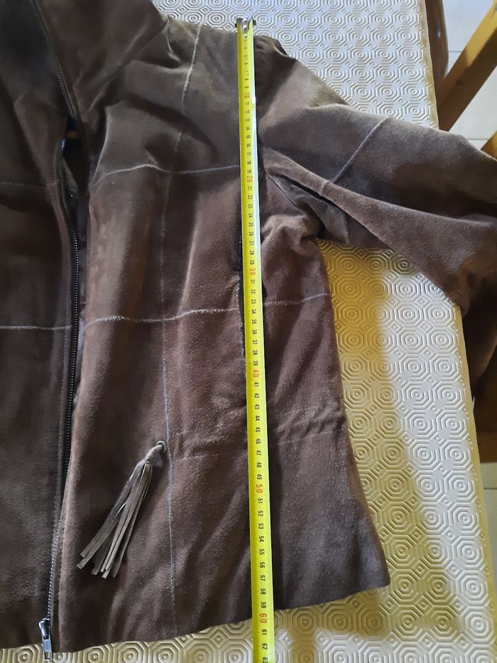 Veste cuir retourné taille 42 (XL) - photo numéro 7