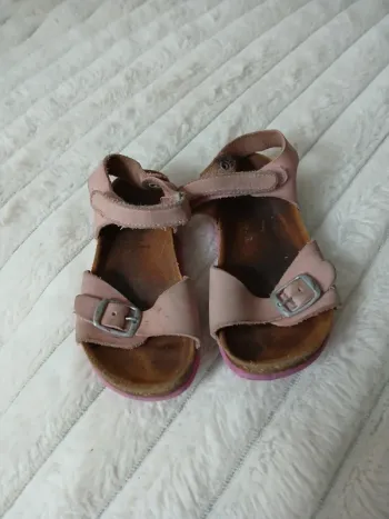 Sandales en cuir gemo rose