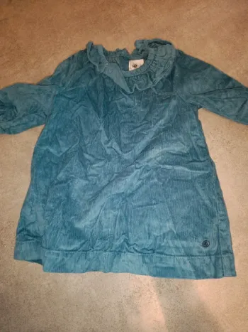 Robe velours épais Petit bateau bleue 67cm
