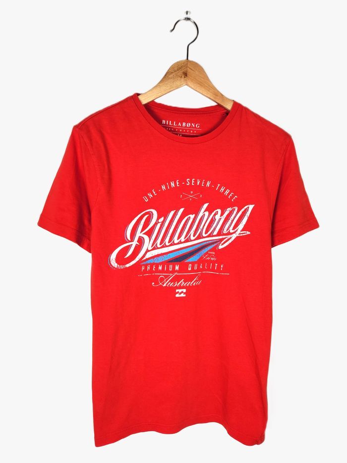 T-shirt Billabong Rouge Manches Courtes - Taille M - photo numéro 1
