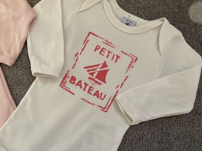 Petit Bateau Lot de 2 bodies 9 mois/71 cm - photo numéro 3