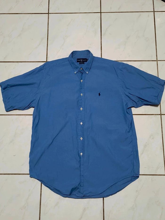 🌟 Chemise Ralph Lauren vintage bleu clair Yarmouth manches courtes – Style intemporel 🌟 - photo numéro 2