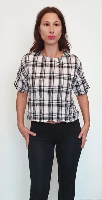 Blouse a carreaux loose zara