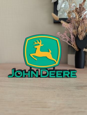 John Deere logo décoratif 20x12cm Excellent état 