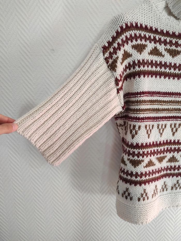 Pull coll roulé a motifs camaïeu T2 - photo numéro 2