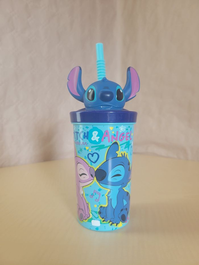 Verre gobelet avec paille Stitch - photo numéro 6