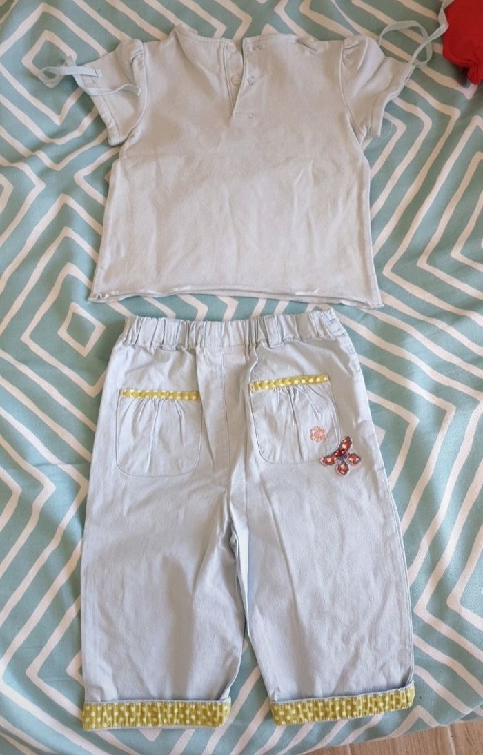Ensemble pantacourt tee shirt DPAM 18mois - photo numéro 5