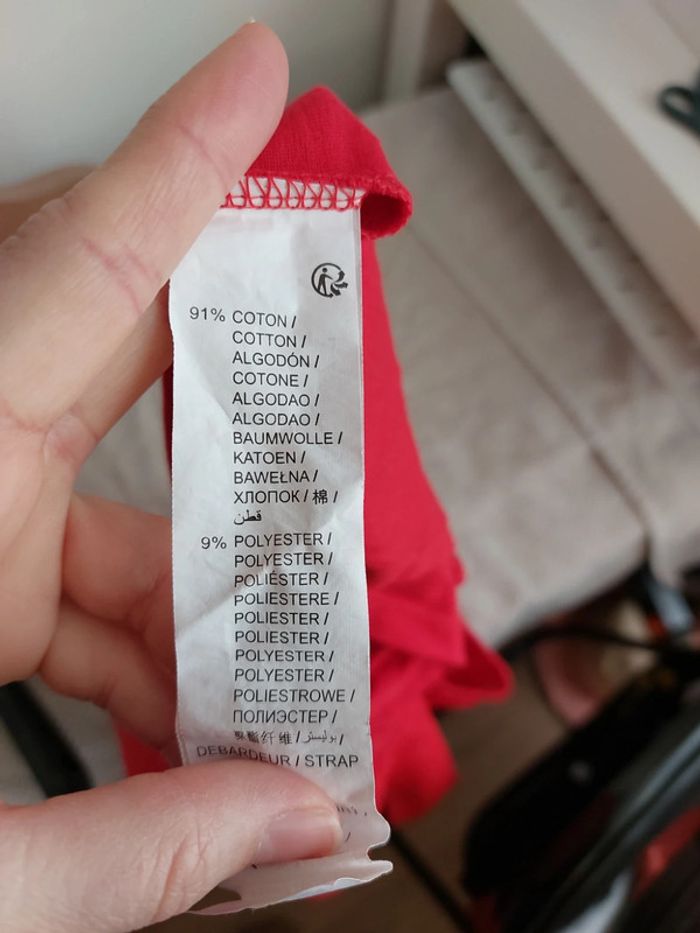 Tee-shirt rouge sans manche 12 ans kiabi - photo numéro 4