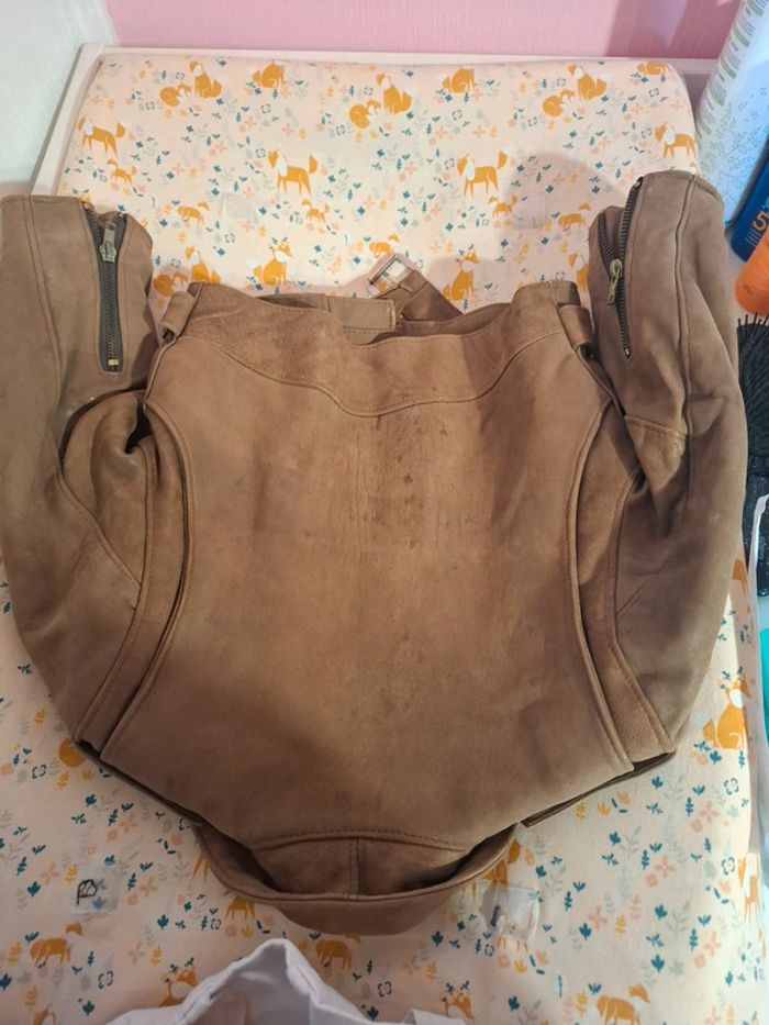Veste en cuire brun enfant 2 ans - photo numéro 3