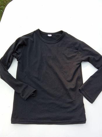 Maillot tee shirt thermique sport garçon taille 6-7 ans noir, hiver