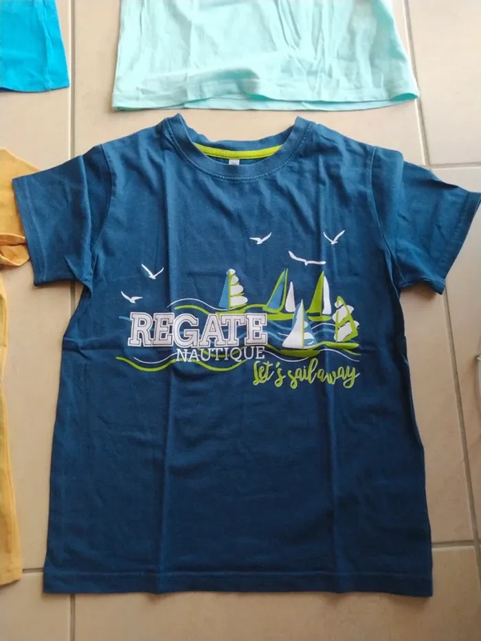 Lot de 4 t-shirt manches courtes d'été garçon taille 10 ans - photo numéro 9
