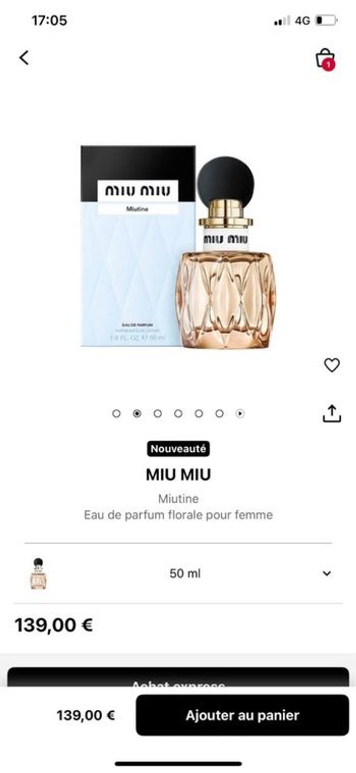 Le dernier parfum  Miu Miu  neuf et authentique - photo numéro 6