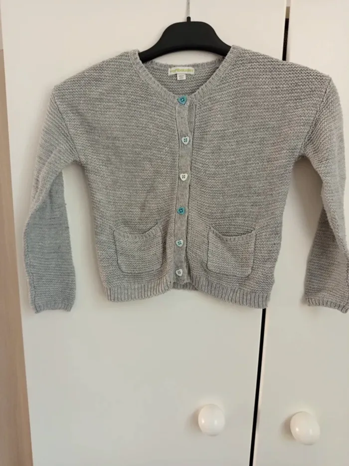 Gilet gris fille