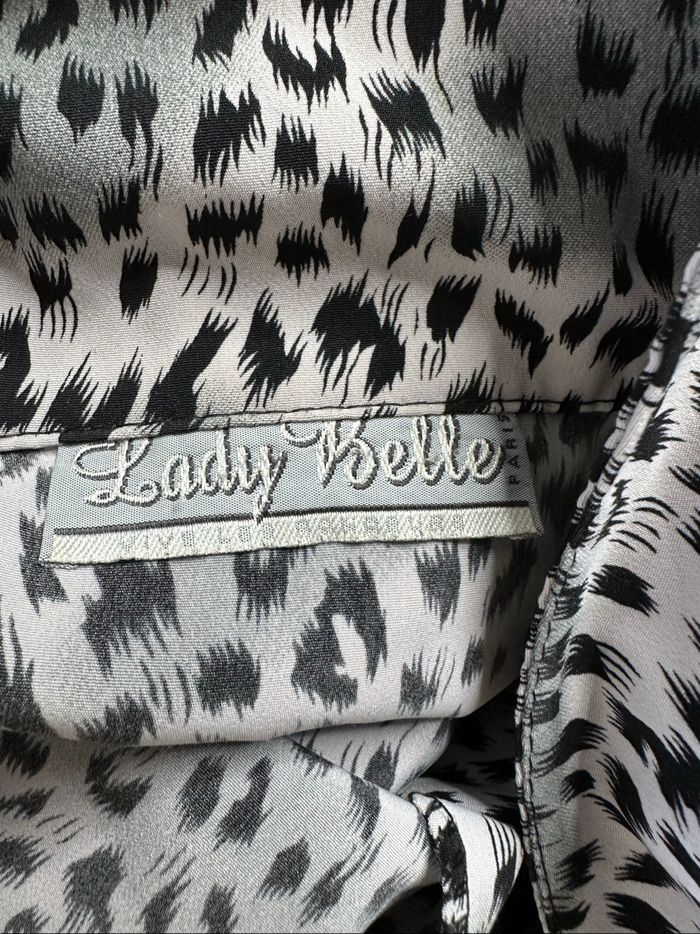 Chemisier oversize leopard gris et noir Vintage T50 5XL - photo numéro 8