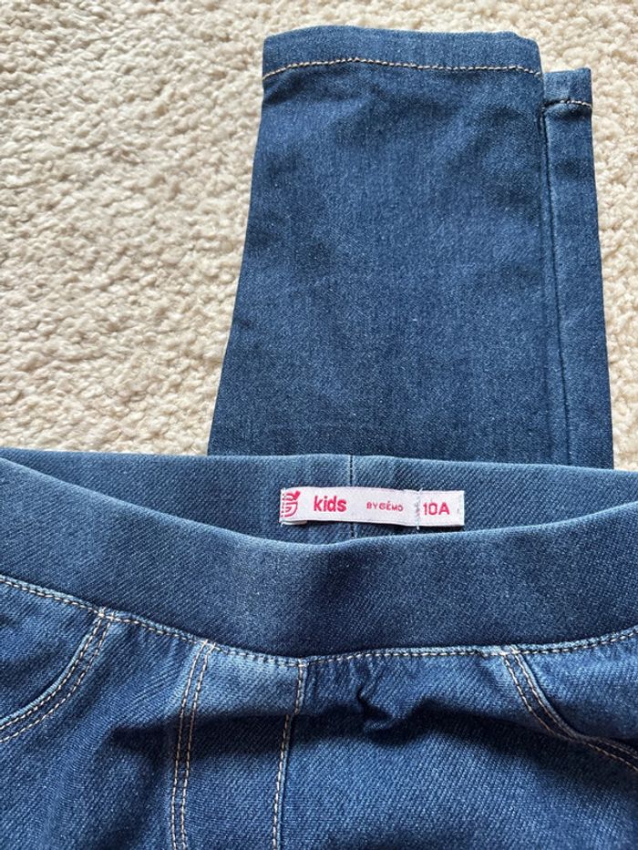 pantalon jegging imitation jean Gemo taille 10 ans - photo numéro 2