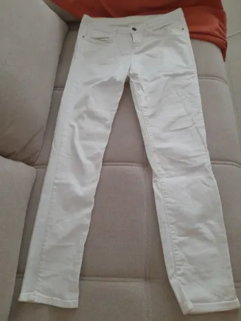 Jean en coton blanc
