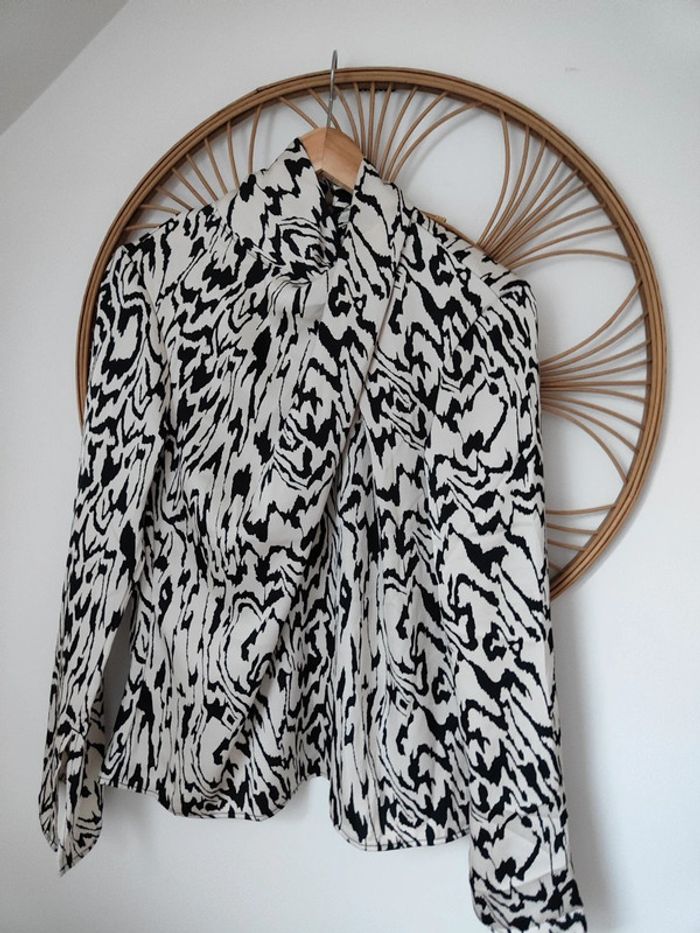 Blouse satinée zèbre