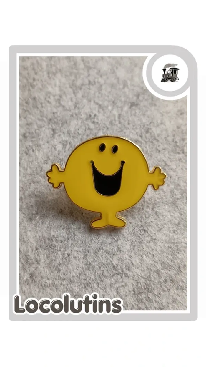 🚂 Pins Monsieur Heureux jaune