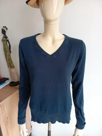 Pull femme bleu T.38/40