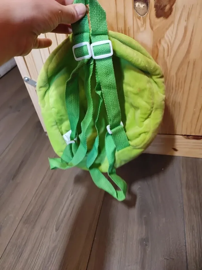 Sac monstres vert enfant très bon état - photo numéro 3