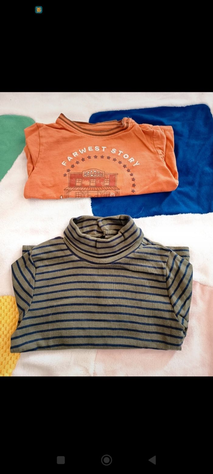 Lot T-shirts manches longues 18 mois - photo numéro 4