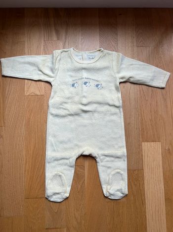 Pyjama grenouillère 1 pièce velours neuf kimbaloo bébé mixte