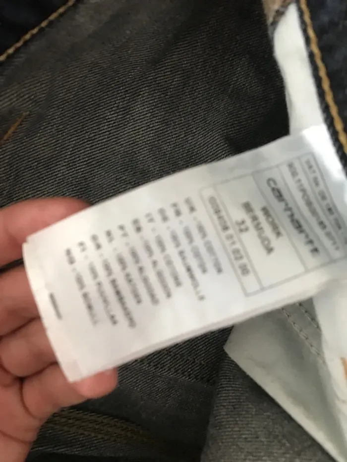 Bermuda jean brut Carhartt w32 / 42FR - photo numéro 5