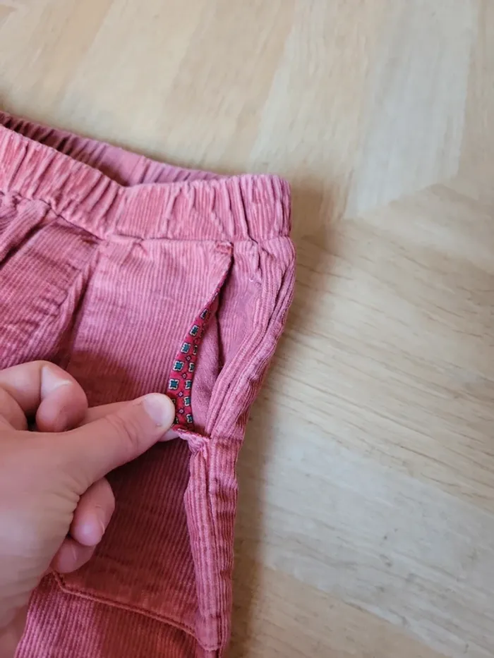 Pantalon velours rouge brique - photo numéro 4