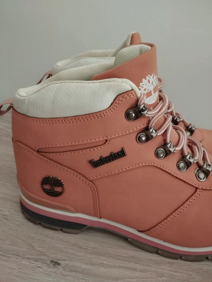 Paire bottines hiver T38 rose - photo numéro 3
