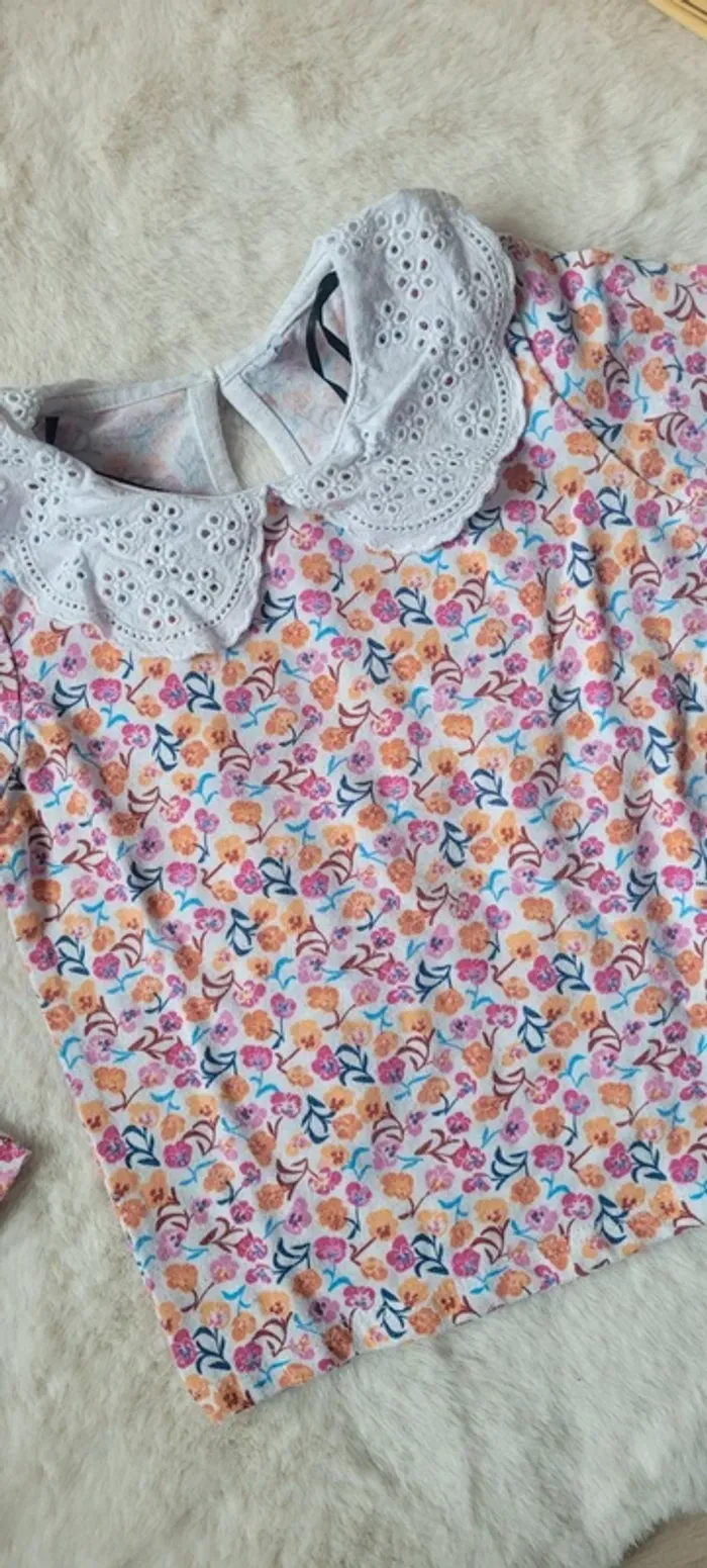 Petit t-shirt fleuri manches longues - photo numéro 2