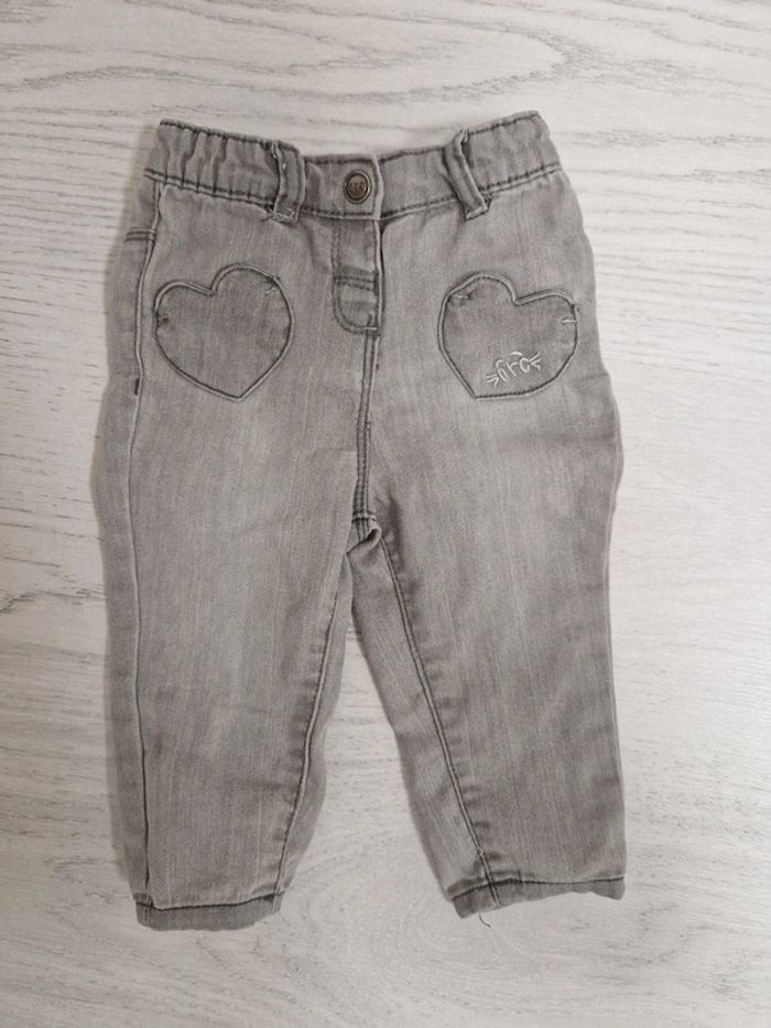 Jean gris fille 12m