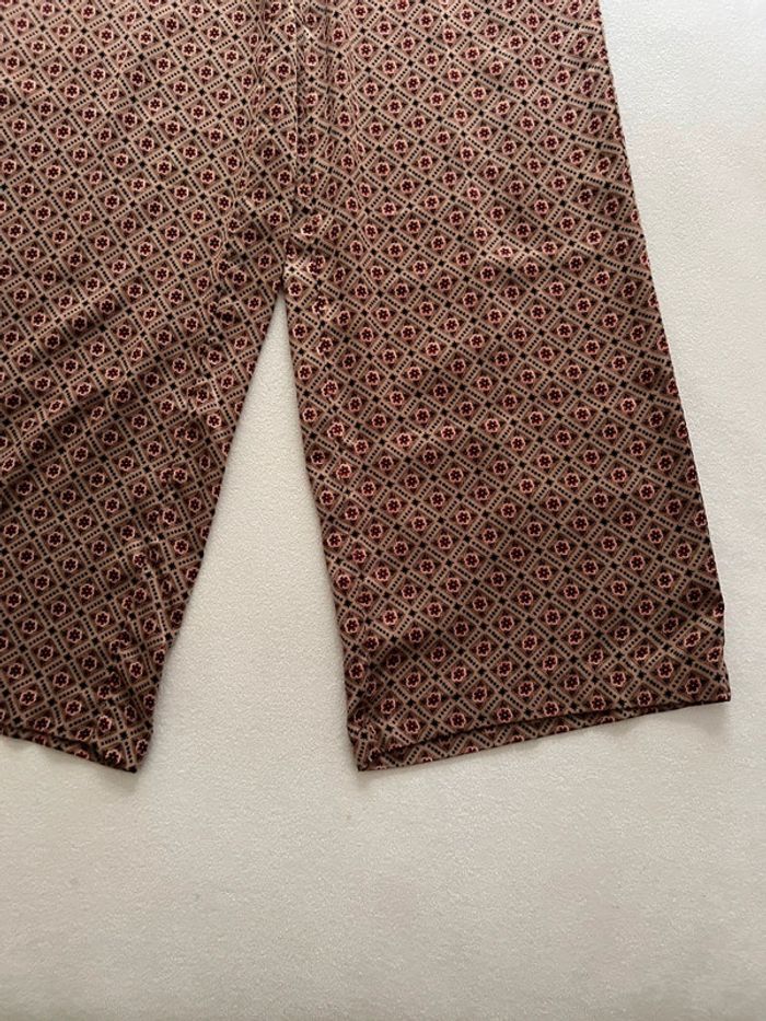 Pantalon taille haute fluide imprimé Zara M - photo numéro 3