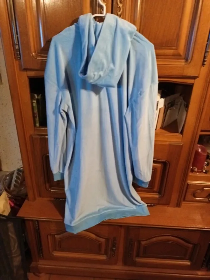 Robe plaid à capuche en velours taille 40 42 - photo numéro 2