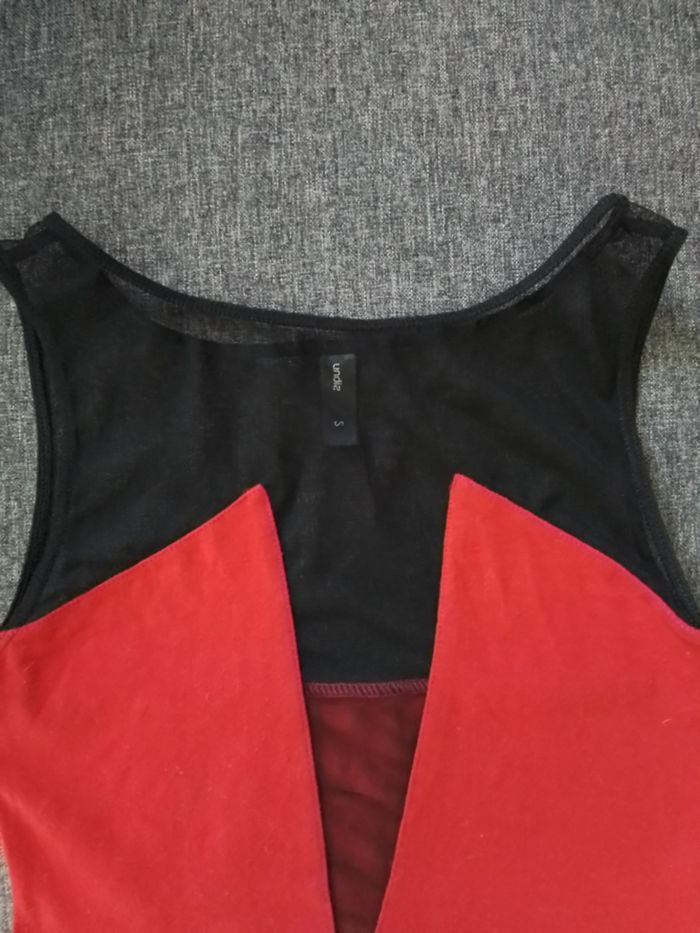 Body rouge/noir bi-matière. - photo numéro 2