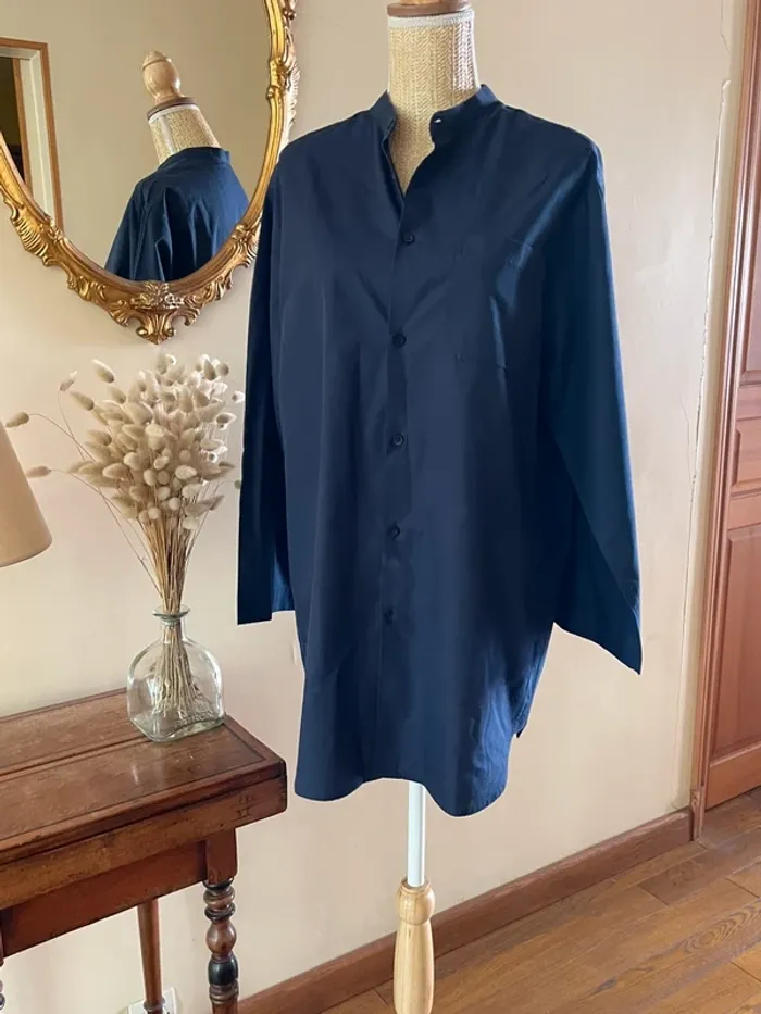 Chemise à Manches Longues - Couleur Bleu Marine - Taille M - photo numéro 12