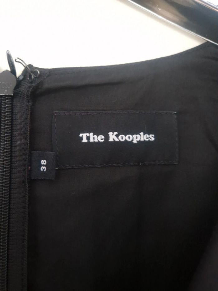 Jolie robe noir avec détails en cuir d'agneau the kooples taille M/38 - photo numéro 7