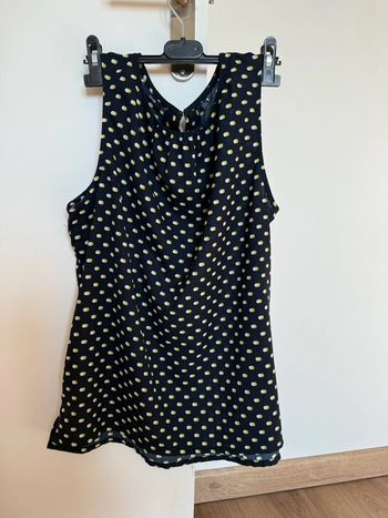 Haut pois femme Kiabi taille M très bon état couleur bleu marine