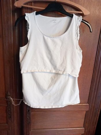 Tee shirt débardeur Kiabi T38 blanc