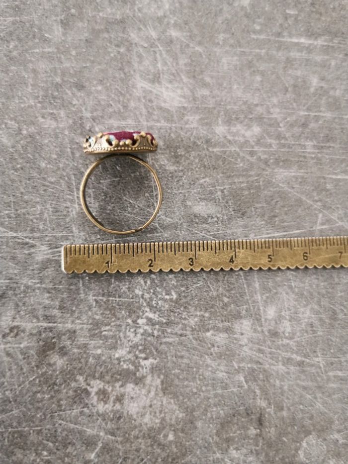 Bague réglable tissu neuve - photo numéro 3