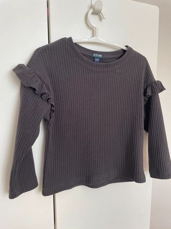 T shirt gris manche longue