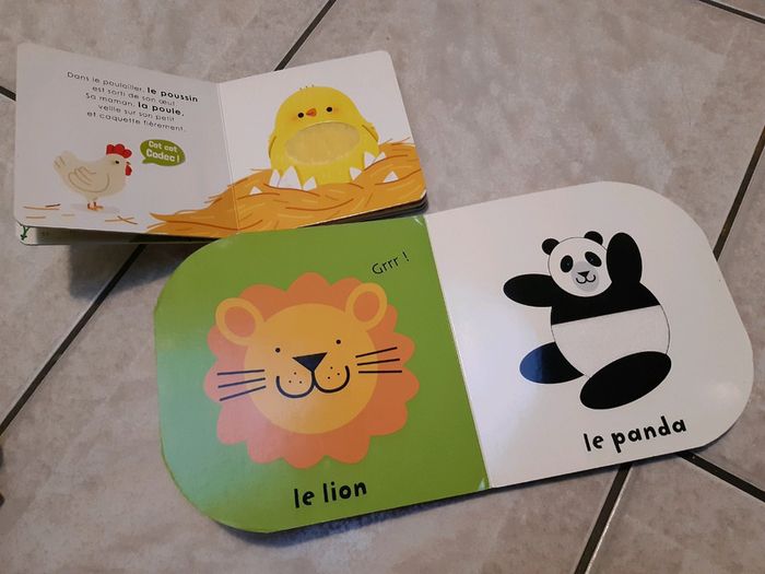 Imagiers bébé animaux sauvages lot matières a toucher - photo numéro 2