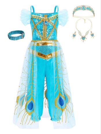 Déguisement robe Princesse Jasmine cape et ces accessoires Taille 7-8ans