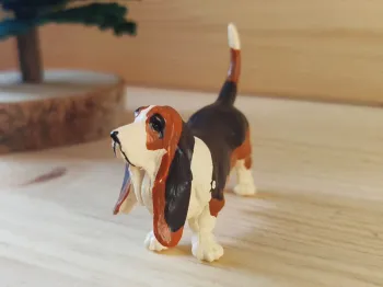 Figurine chien basset Animal de compagnie