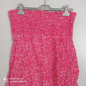 Robe bustier rouge à fleurs t38/40