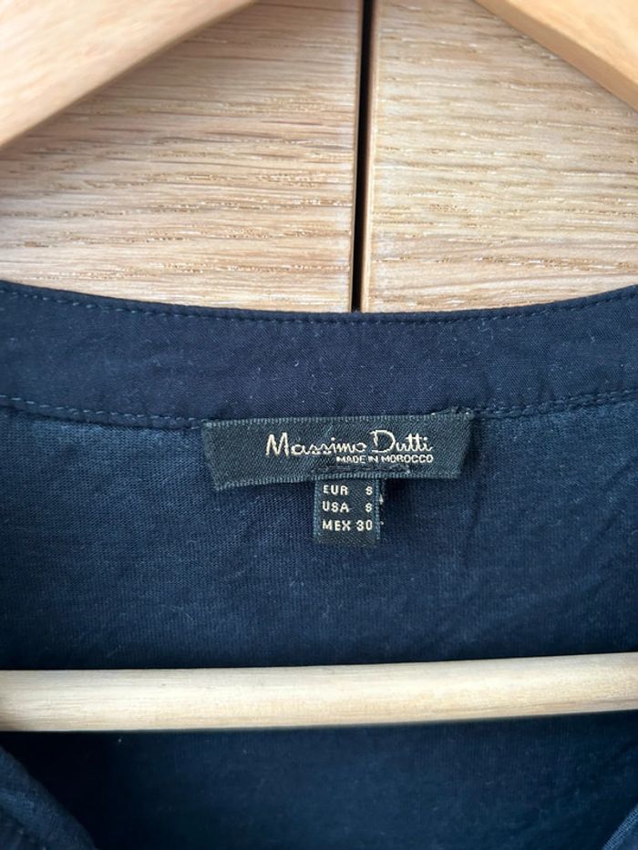 Blouse Massimo Dutti bleu marine - photo numéro 3