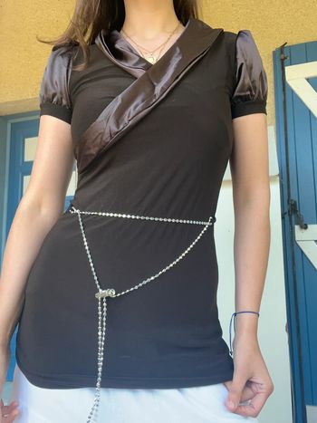 Top siren office core vintage satin y2k 2000yer kitsch