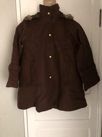 BB- Manteau 3/4 polaire marron à capuche T 42/44  NEUF