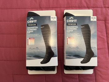 Lot de 2 Paires de Chaussettes Techniques d'Hiver