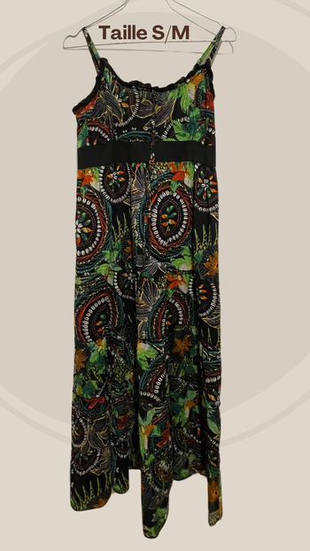 Robe longue à bretelles colorée Taille S/M