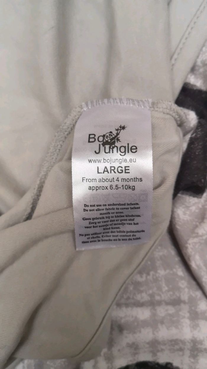 Couverture d'emmaillotage bojungle en gris imprimé éléphant - photo numéro 5